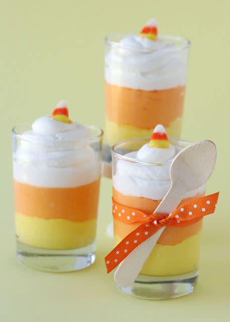 Candy Corn Cheesecake Mousse