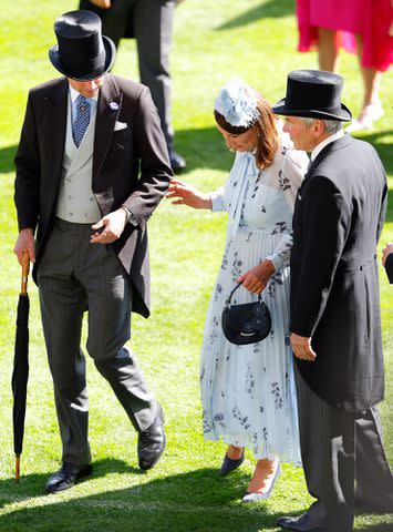 <p>Max Mumby/Indigo/Getty Images</p> Prince William, Carole Middleton and Michael Middleton at Royal Ascot on June 19, 2024