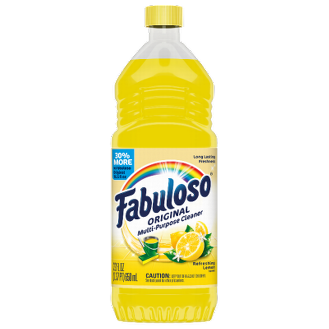 A 22-ounce bottle of Fabuloso Original Multi Purpose Cleaner Refreshing Lemon Scent