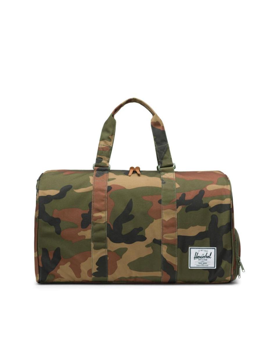 <p><strong>herschel supply co.</strong></p><p>herschel.com</p><p><strong>$14.99</strong></p><p><a href="https://go.redirectingat.com?id=74968X1596630&url=https%3A%2F%2Fherschel.com%2Fshop%2Fduffles%2Fnovel-duffle%3Fv%3D10026-00699-OS&sref=https%3A%2F%2Fwww.thepioneerwoman.com%2Ffashion-style%2Fg32388887%2Fbest-weekender-bags%2F" rel="nofollow noopener" target="_blank" data-ylk="slk:Shop Now;elm:context_link;itc:0;sec:content-canvas" class="link ">Shop Now</a></p><p>Herschel bags come in so many colors and patterns, but this one packs two patterns into one! The outside sports a bold camo print and the lining has a classic stripe. It also has a hidden shoe pocket to keep your soles from touching your threads. </p>