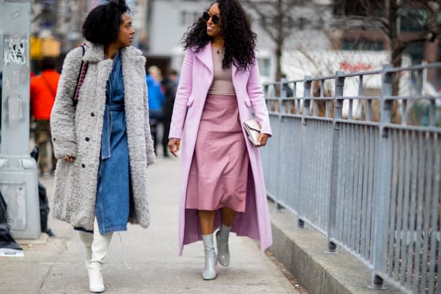 Nicole Chapoteau and Shiona Turini at New York Fashion Week.