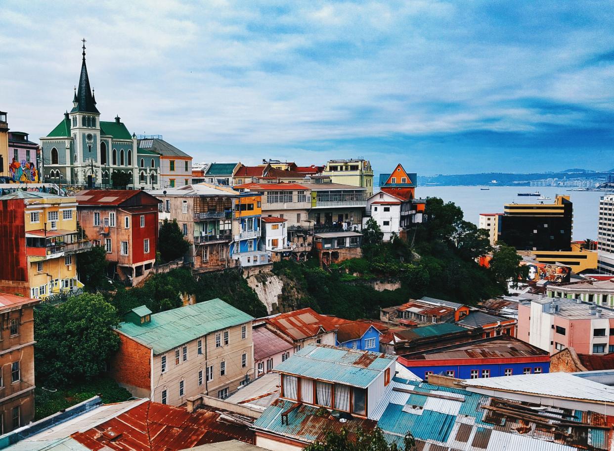 Colorful houses at Valparaíso, Chile, 2015