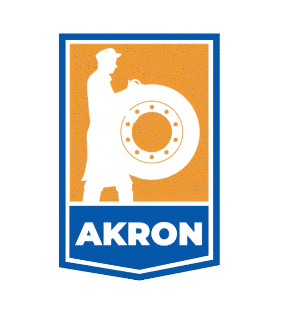 Akron's new rubber worker logo.
