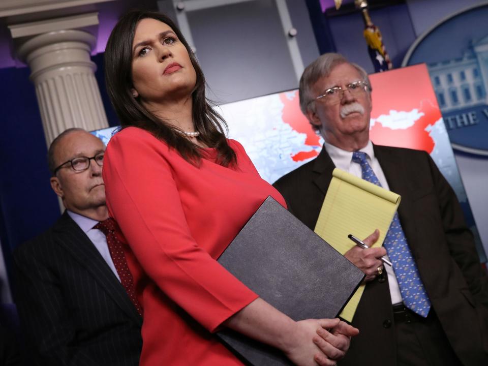 White House press secretary Sarah Sanders questioned by investigators probing Russian election meddling