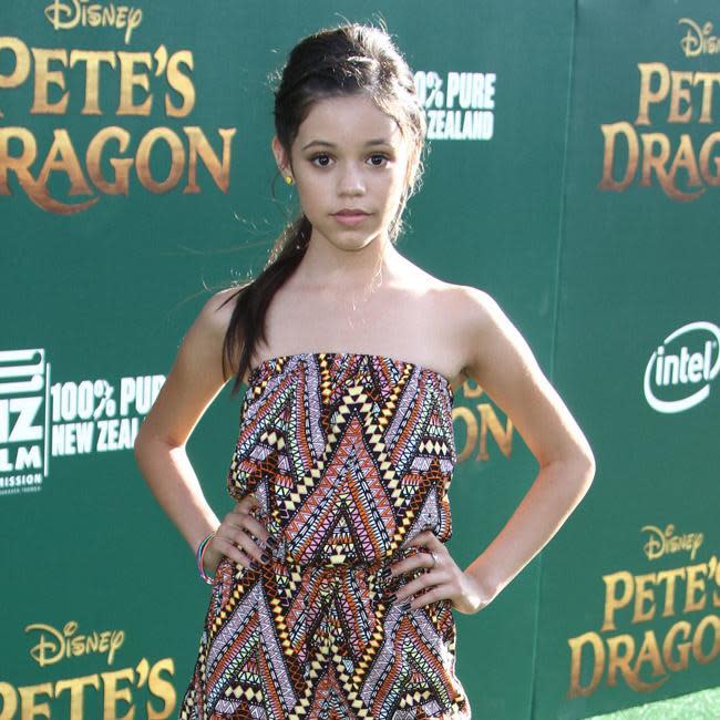 Jenna Ortega proved she was the ultimate style muse at the world premiere of 'Pete's Dragon', which was held at the El Capitan Theatre in Hollywood on Monday (08.08.16). The 13-year-old actress paired a patterned playsuit with yellow heeled sandals for the star studded event.