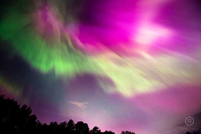 The northern lights in Rockford on May 10, 2024. (Courtesy Ross Dense)