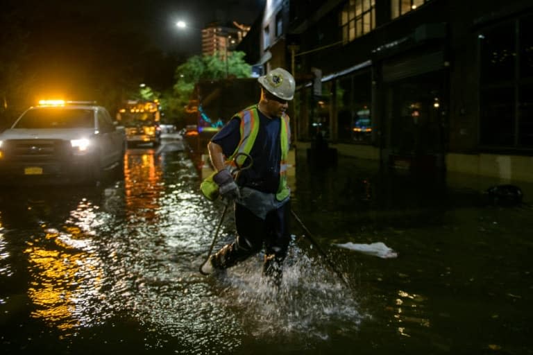 Inondations à Brooklyn, au passage des restes de l'ouragan Ida, le 2 septembre 2021 à New York - Ed JONES © 2019 AFP