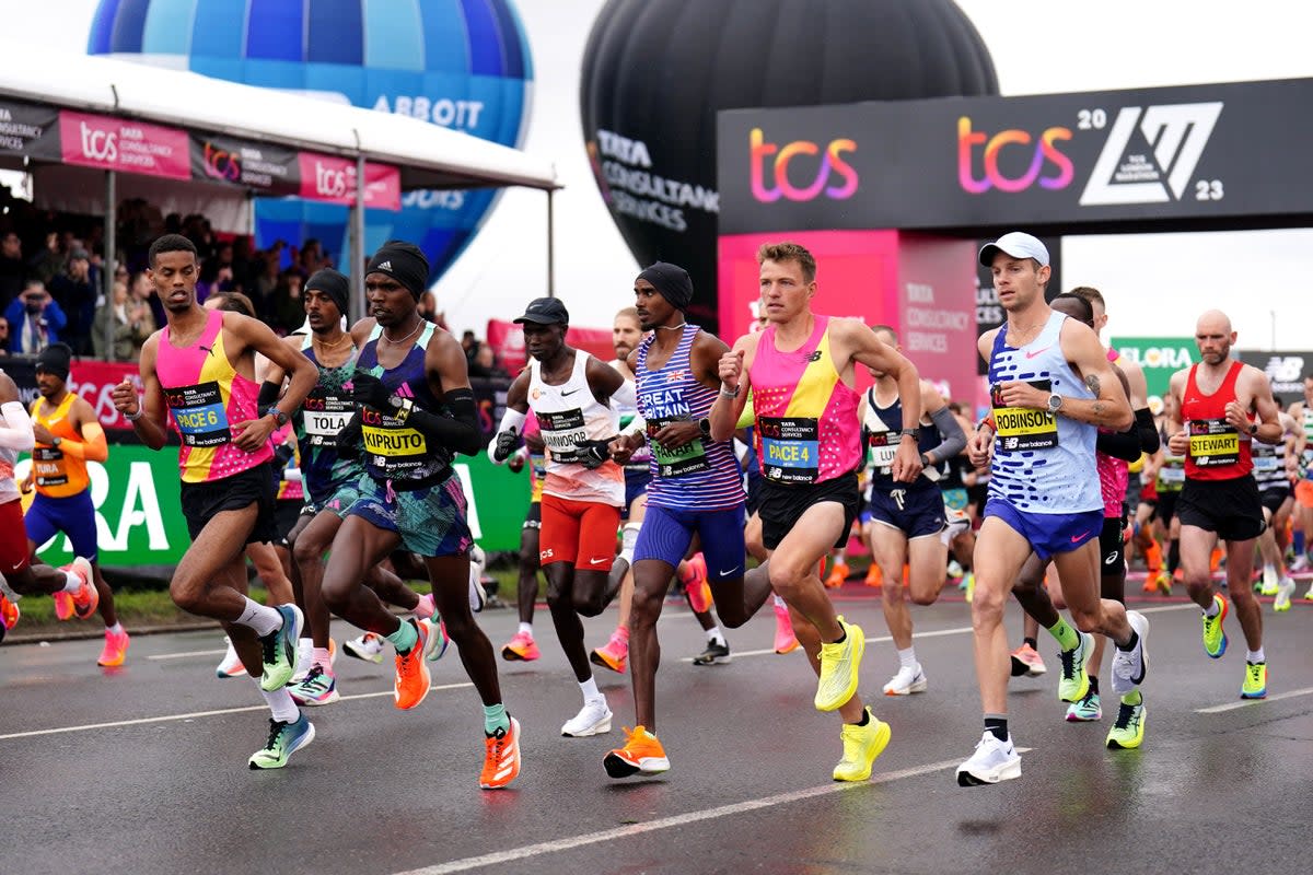 Force for good: Runners will raise more than £66.4m for charity at this year’s London Marathon (PA Wire)