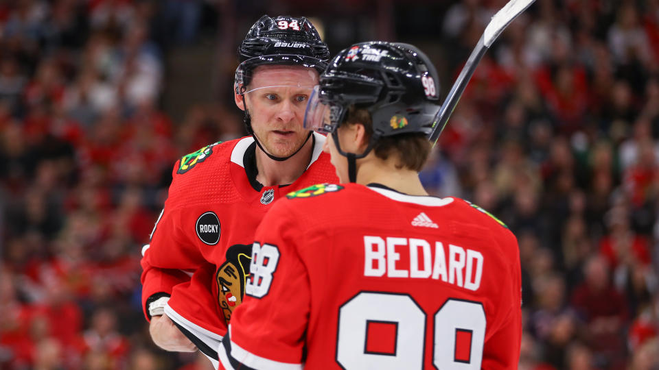 Corey Perry's time with the Chicago Blackhawks has come to an abrupt, strange end. (Getty)