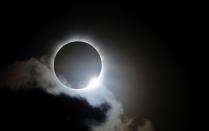 PALM COVE, AUSTRALIA - NOVEMBER 14: Near totality is seen during the solar eclipse at Palm Cove on November 14, 2012 in Palm Cove, Australia. Thousands of eclipse-watchers have gathered in part of North Queensland to enjoy the solar eclipse, the first in Australia in a decade. (Photo by Ian Hitchcock/Getty Images)