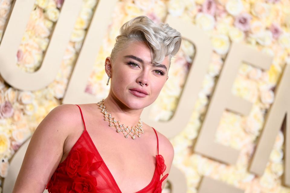 Of Course Florence Pugh Wore a FauxHawk and a SeeThrough Gown to the