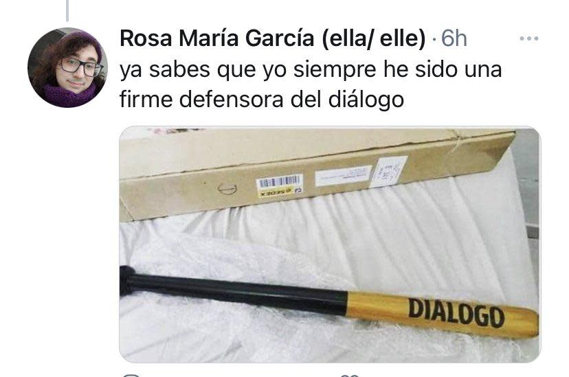 La mujer transgénero a la que hace alusión la polémica (Twitter: Rosa María García)