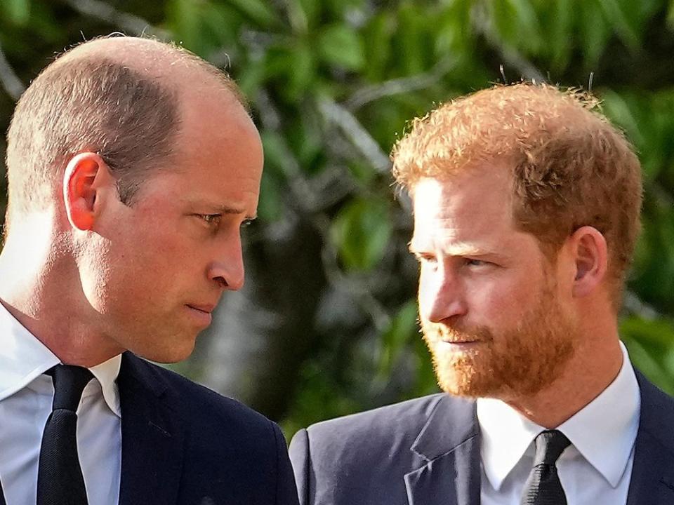 "Prinz und Rebell - Harry gegen das Königshaus": Prinz William (l.) und sein Bruder Harry haben zurzeit kein entspanntes Verhältnis. (Bild: ZDF/Martin Meissner)