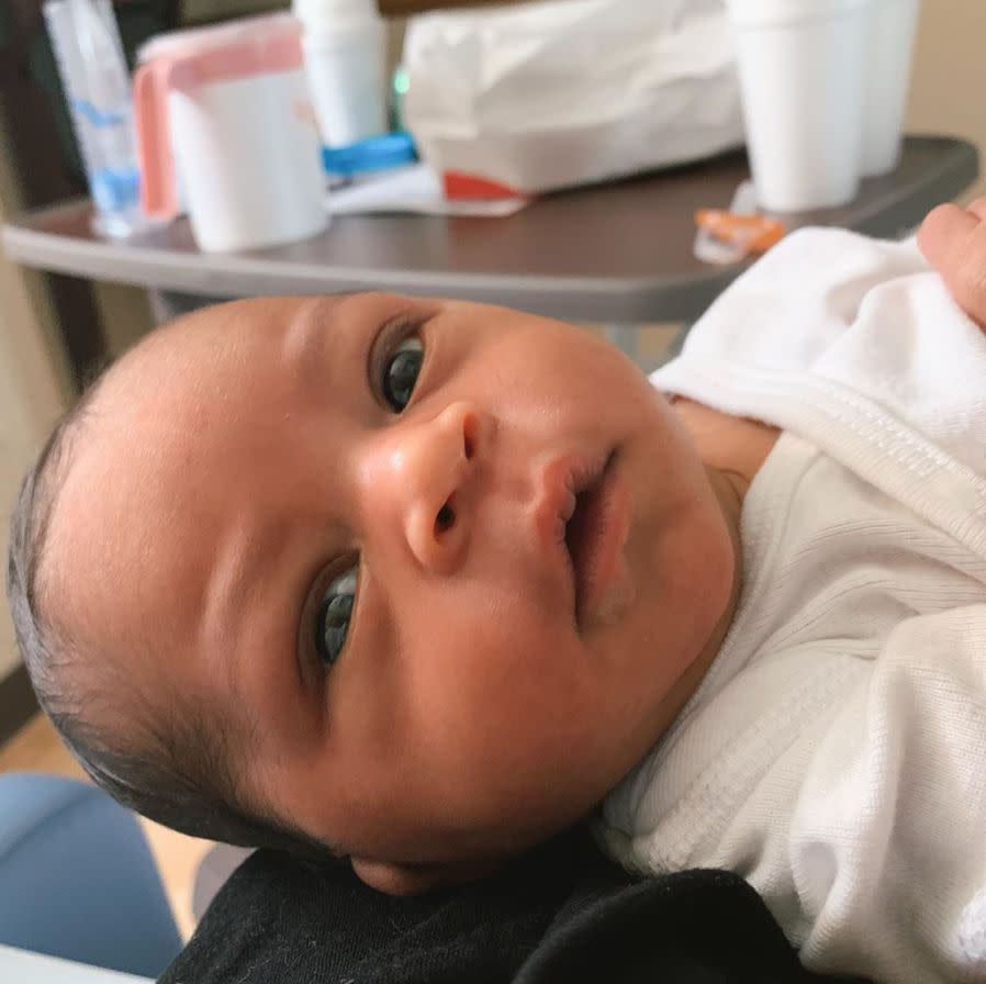 New parents Pusha T and Virgina got married in July 2018. The 43-year-old rapper shared an adorable photo of his newborn's face.