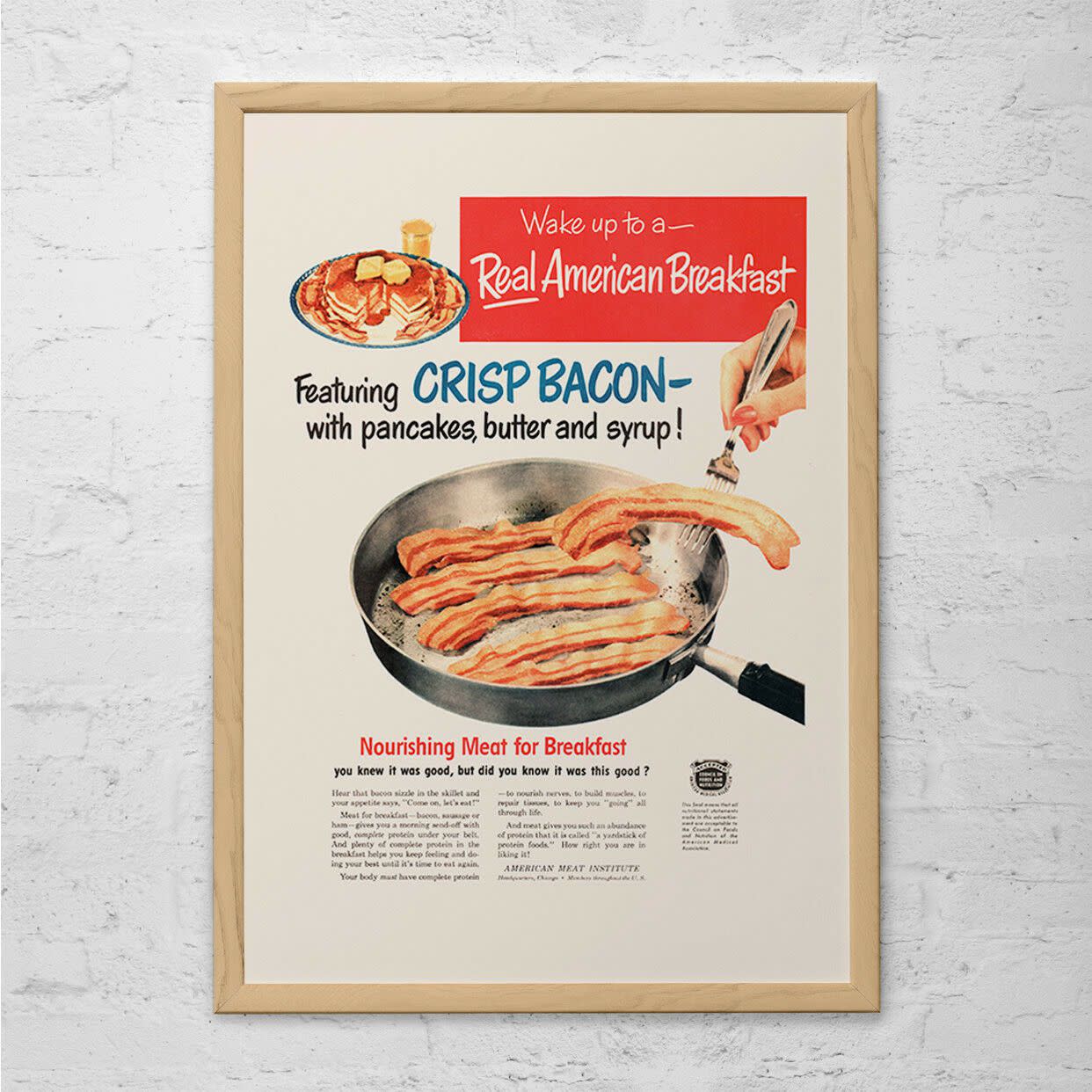 1950s bacon advertisement