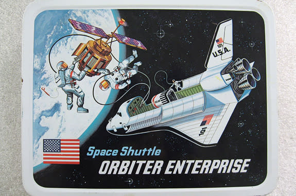 This space shuttle Enterprise lunchbox, circa 1977, is among the pop culture artifacts going on display at the Intrepid Sea, Air and Space Museum as part of a new Enterprise exhibition.