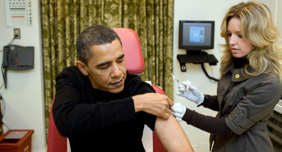 Barack Obama gets vaccinated for Covid-19