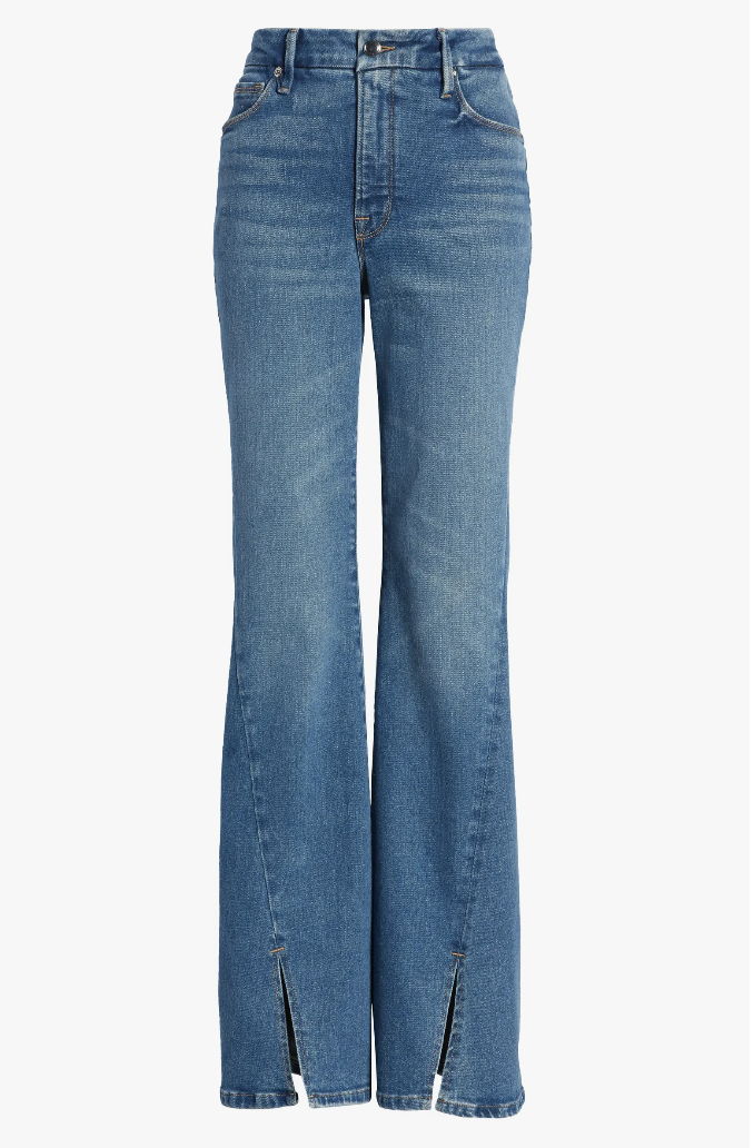 16) Good Legs Flare Split Hem Jeans