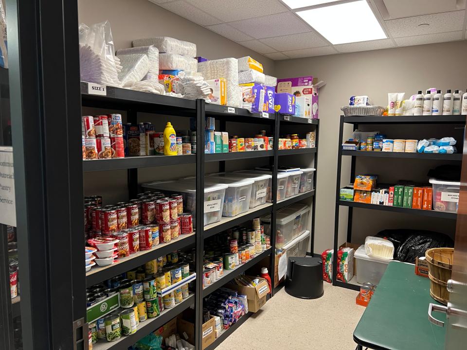The South Bend Police Department food pantry allows officers to quickly provide food and other personal items to people in need they encounter on their patrol.