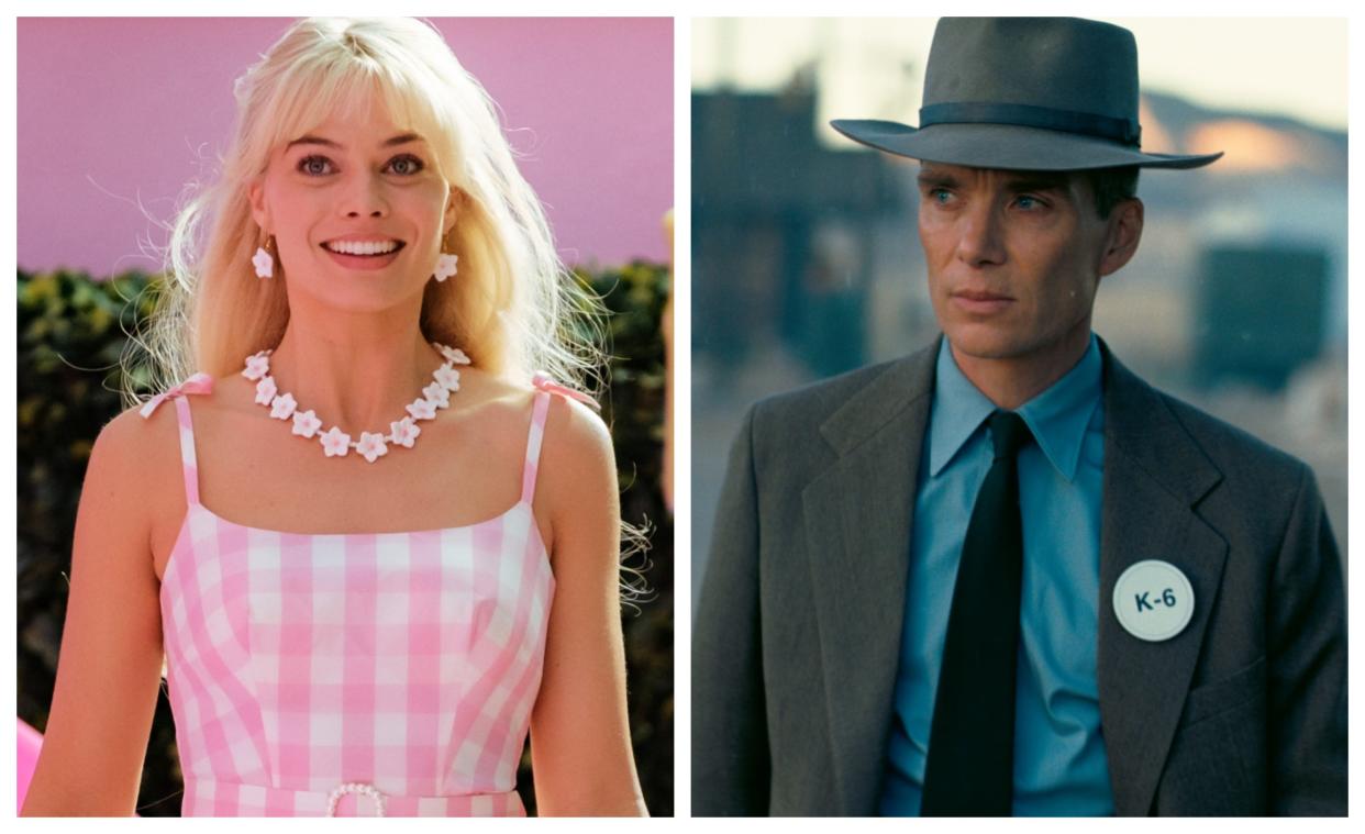 Margot Robbie, left, and Cillian Murphy star in unlikely box-office rivals 'Barbie' and 'Oppenheimer,' respectively.