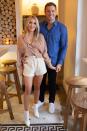 Colton Underwood Supports Fiancee Cassie Randolph at the launch of her collection with Amuse Society in Venice, California.