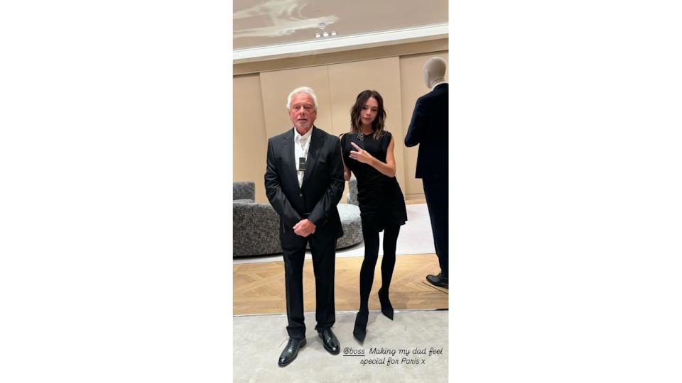 Victoria took her dad to get a suit tailored for her fashion show