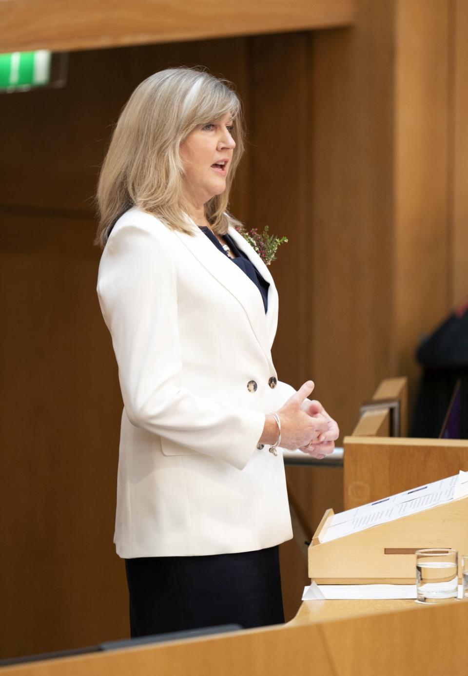 Presiding Officer Alison Johnstone (Jane Barlow/PA) (PA Wire)