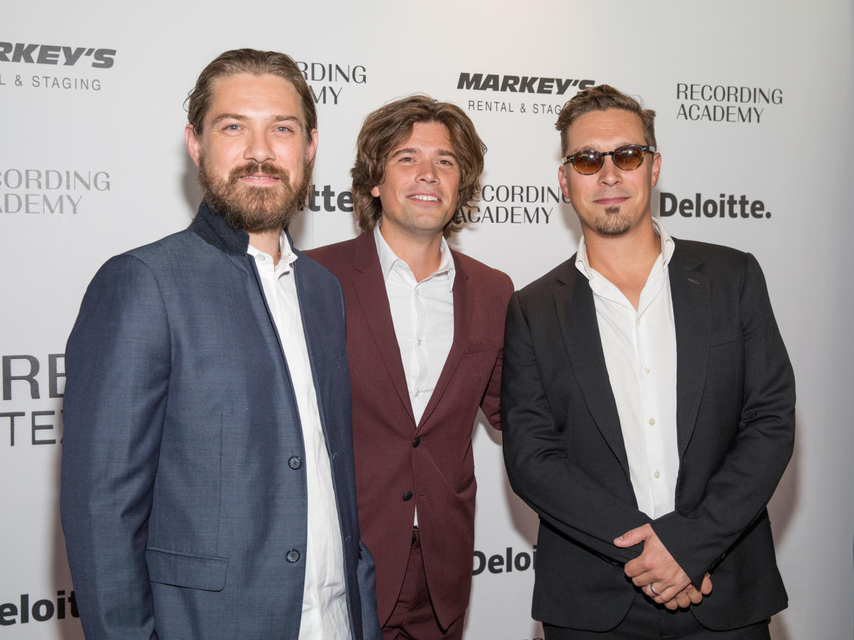 AUSTIN, TEXAS - JULY 18: (L-R) Zac Hanson, Taylor Hanson, and Isaac Hanson of Hanson attend the Texas Chapter of the Recording Academy's 25th Anniversary Gala at ACL Live on July 18, 2019 in Austin, Texas. (Photo by Rick Kern/Getty Images)