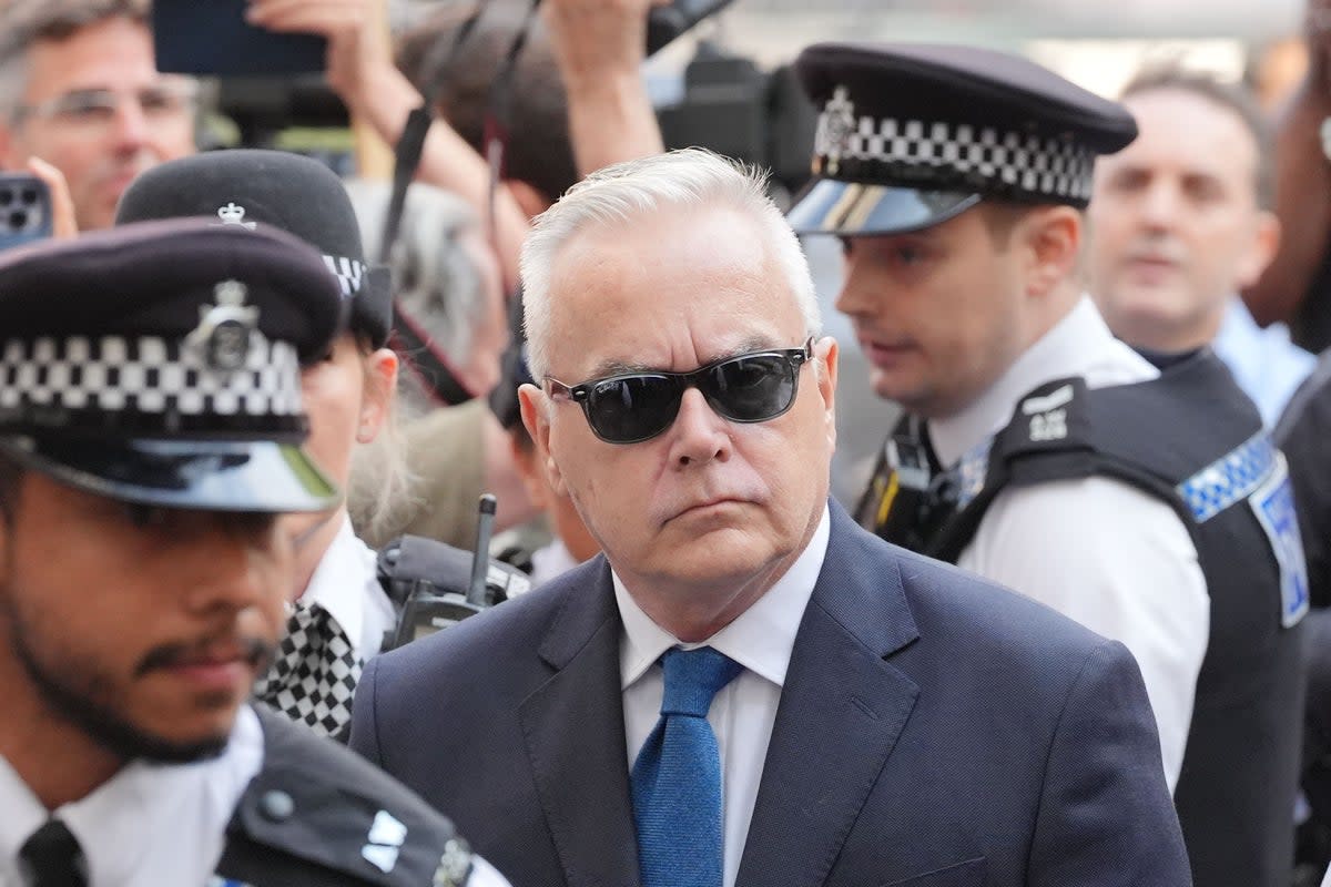 Former BBC broadcaster Huw Edwards arriving at court on Wednesday (PA Wire)