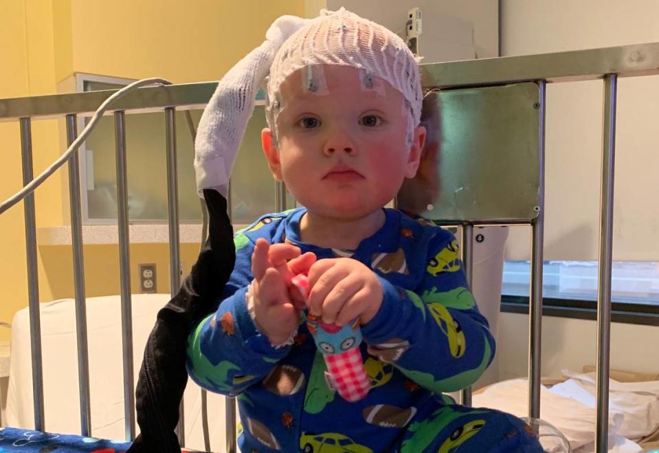 Jackson Moore traveled to Texas Children’s Hospital for presurgical testing in September 2020.