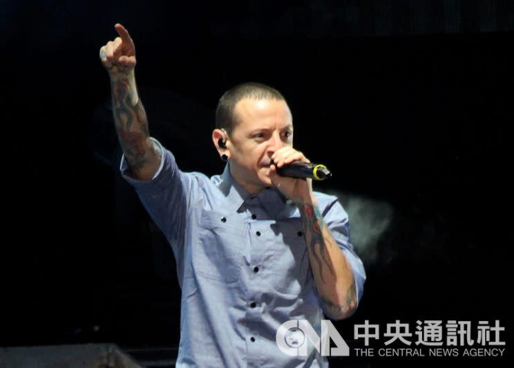 圖為聯合公園主唱查斯特（Chester Bennington）。（資料照片）