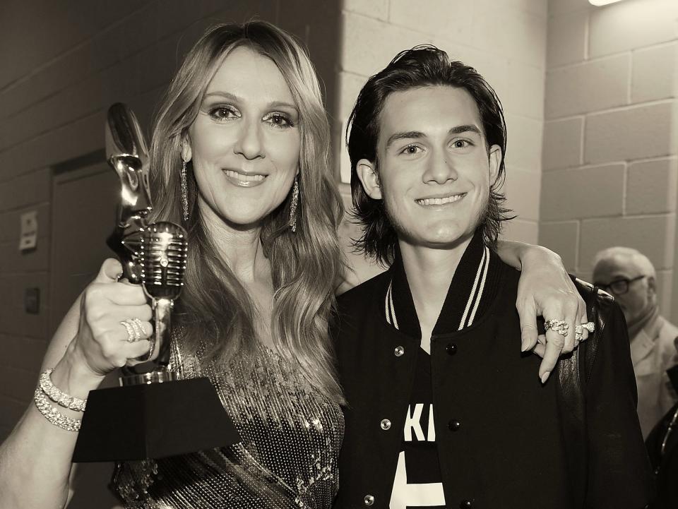 Celine Dion pictured with her son Rene-Charles Angelil in 2016.