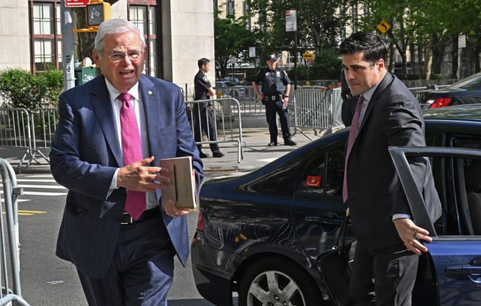 Menendez is accused of accepting cash and gold as bribes. Gregory P. Mango