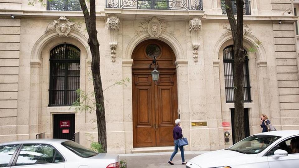 The Jeffrey Epstein townhouse in Manhattan.