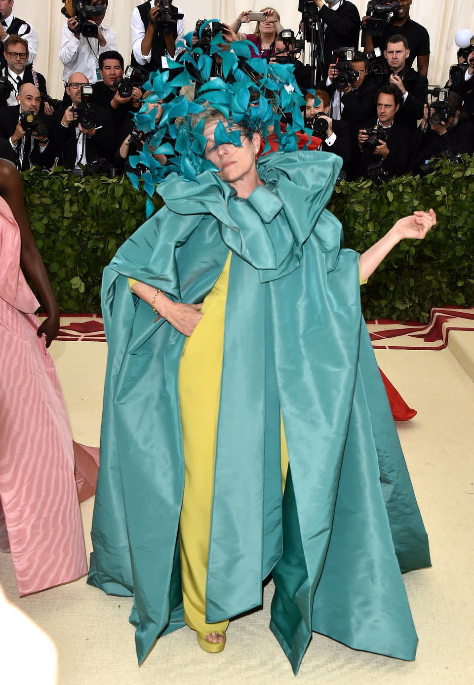 The actress wears Valentino at the Met Gala.&nbsp;