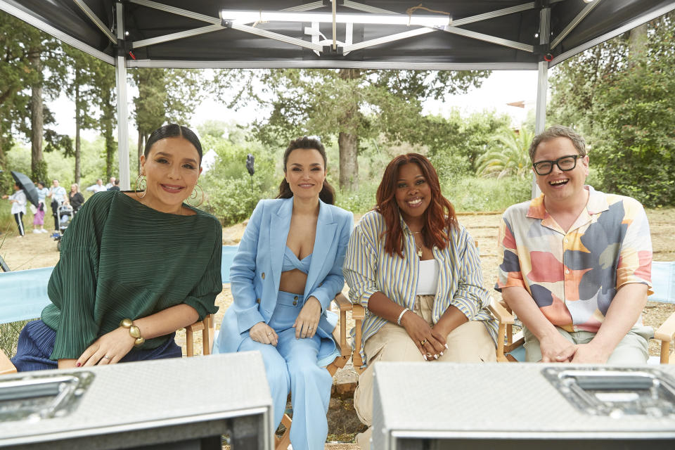 The four judges are ready for Mamma Mia! I Have a Dream.