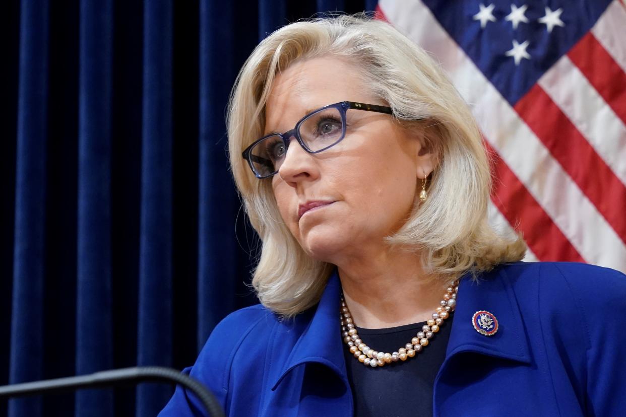 Liz Cheney attends a U.S. House select committee hearing on the Jan. 6 Capitol riot in Washington, D.C., the United States, on July 27, 2021. (Andrew Harnik/Xinhua News Agency via Getty Images)