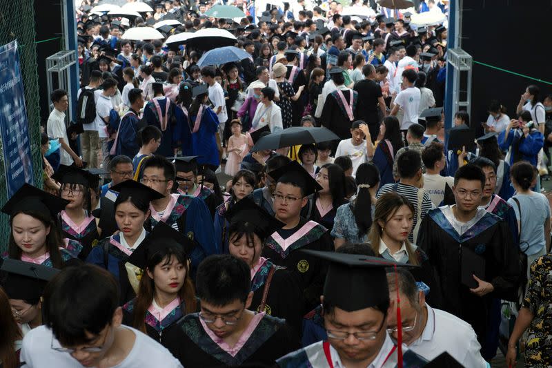 FILE PHOTO: Graduation ceremony at Central China Normal University in Wuhan