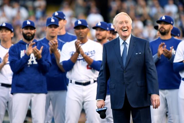 Memorial Vin Scully Los Angeles Dodger Sports Commentator White T-Shirt -  Anynee