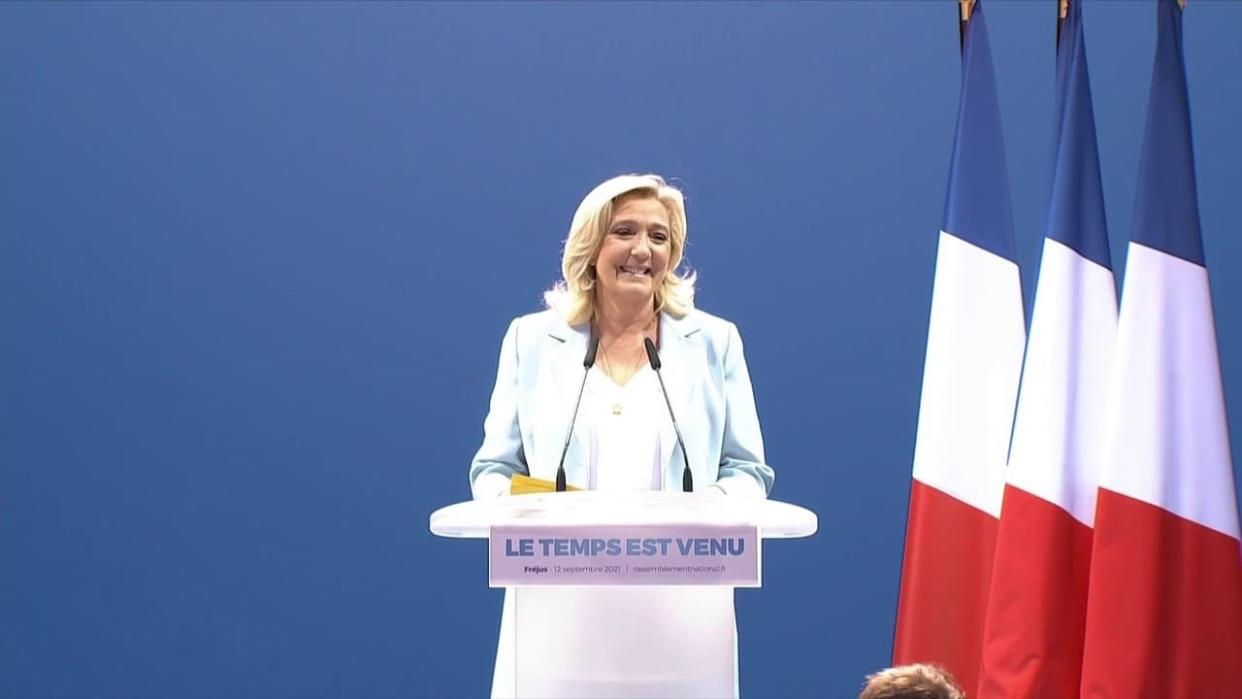 Marine Le Pen à Fréjus, le 12 septembre 2021 - BFMTV