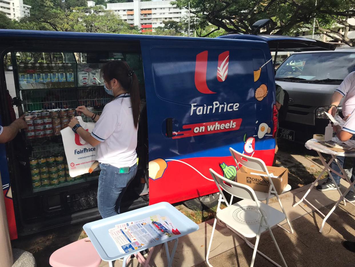 FairPrice on Wheels grocery van. (PHOTO: NTUC FairPrice)