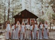 <p>Katie Maloney’s rustic-chic wedding featured her co-stars Stassi Schroeder, Brittany Cartwright, Kristen Doute, and Scheana Marie. The women of <em>Vanderpump Rules </em>owned the aisle in <a href="https://www.brides.com/story/vanderpump-rules-katie-maloney-bridesmaid-dresses" rel="nofollow noopener" target="_blank" data-ylk="slk:grey, floor-length dresses;elm:context_link;itc:0;sec:content-canvas" class="link ">grey, floor-length dresses</a> with a slit.</p><p><a href="https://www.instagram.com/p/BR3xiKZFGyR/?utm_source=ig_embed" rel="nofollow noopener" target="_blank" data-ylk="slk:See the original post on Instagram;elm:context_link;itc:0;sec:content-canvas" class="link ">See the original post on Instagram</a></p>