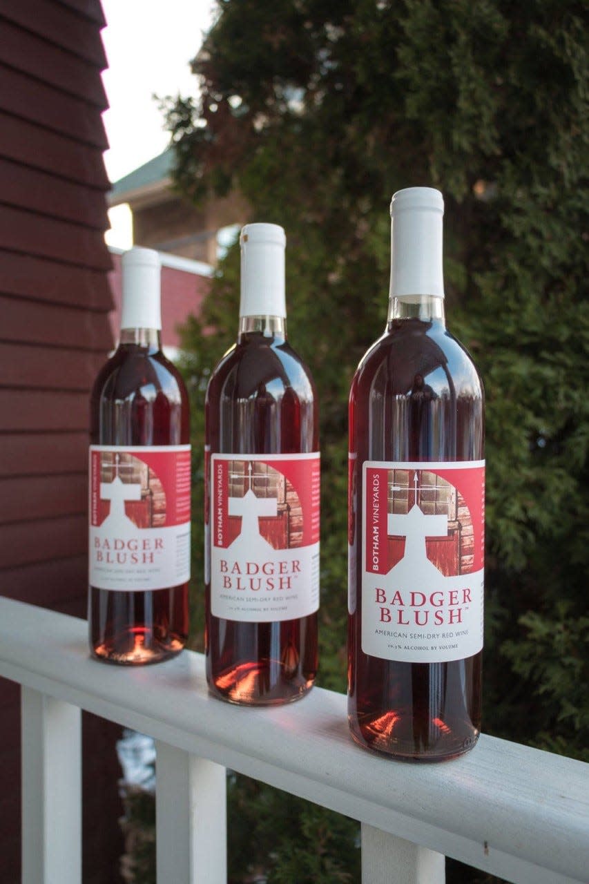 In addition to having a distinctly Wisconsin name, Badger Blush is a light, bright, easy-drinking wine, the Bothams say.