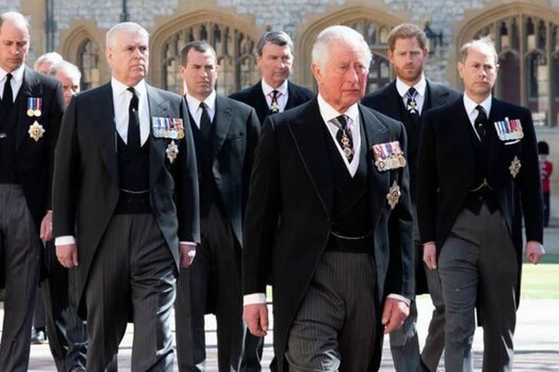 The royal family at Prince Philip's funeral