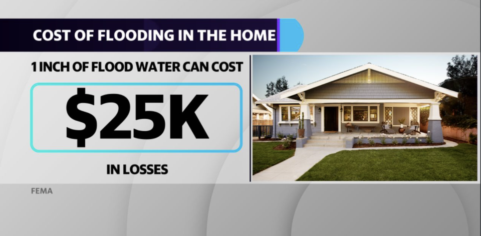 Cost of flood damage from FEMA