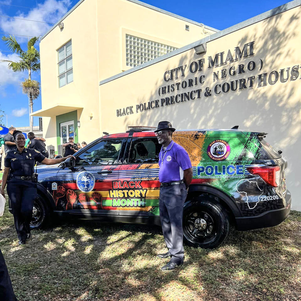 Miami Police Department unveiled their new Black History vehicle on Thursday. (Miami Police Department)