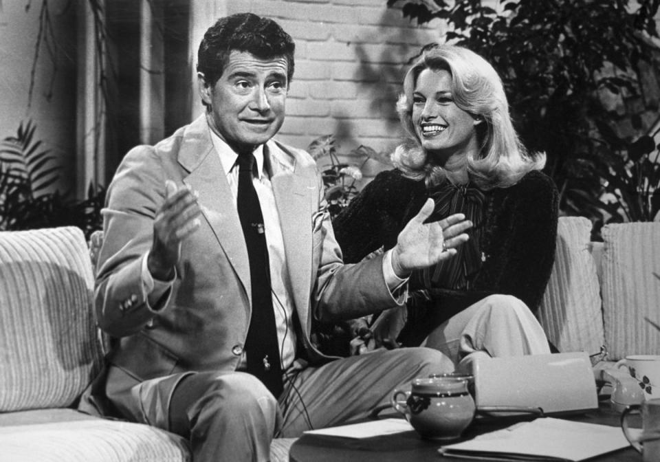 Regis Philbin and Cyndy Garvey co-hosting the "A.M. Los Angeles" morning show in 1979.