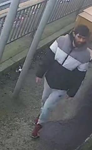 <p>West Yorkshire Police</p> Masum's last sighting captured on CCTV footage, released by the police