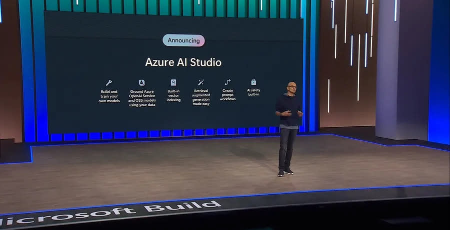 微軟Azure AI Studio 圖/Microsoft Build 2023 大會截圖