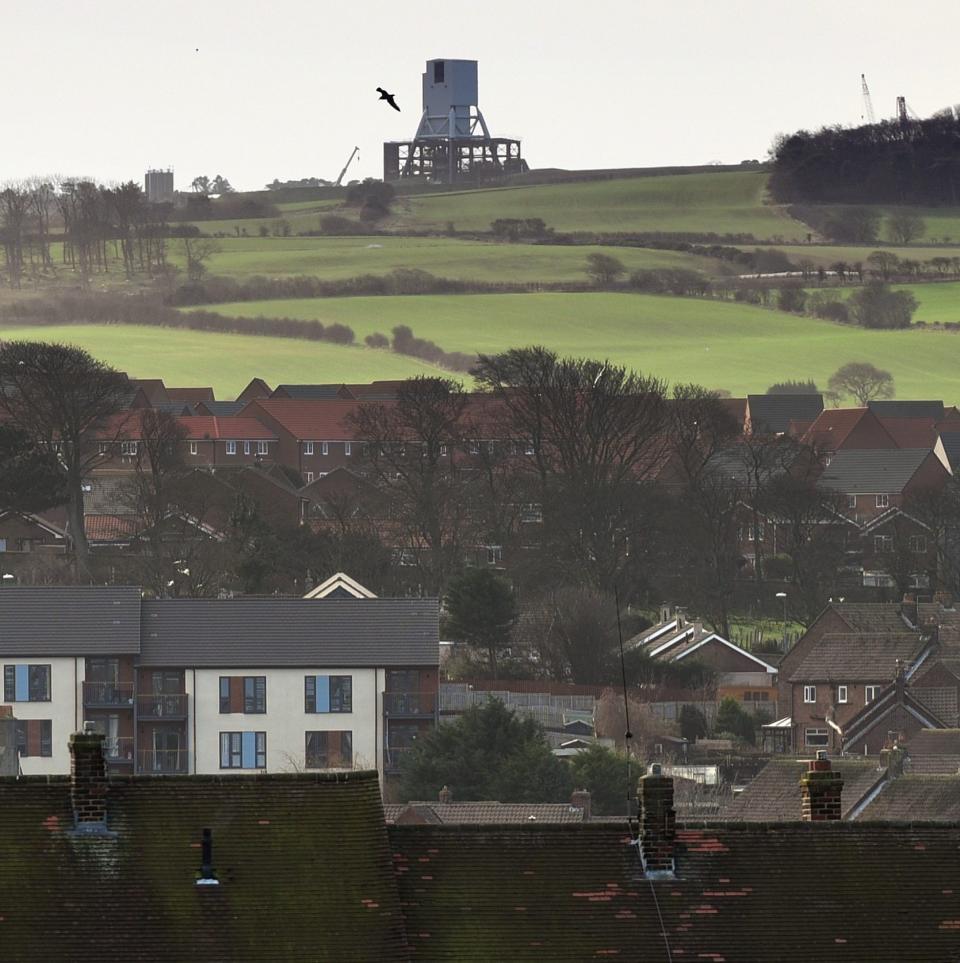  Sirius Minerals' Woodsmith polyhalite mine site dominates the skyline above Whitby, North Yorkshire - Asadour Guzelian/ 